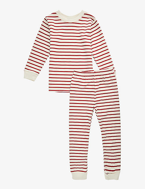 SLEEPY DOE: Stripe-print cotton-jersey pyjama set 1-13 years