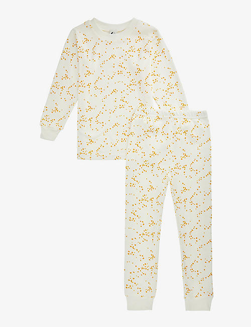 SLEEPY DOE: Classic star-print cotton-jersey pyjama set 1-13 years