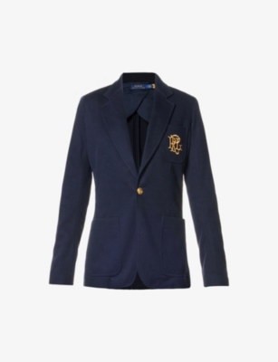 POLO RALPH LAUREN: Padded-shoulders cotton-blend jacket