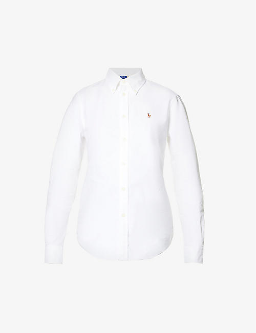 POLO RALPH LAUREN: Logo-embroidered cotton shirt
