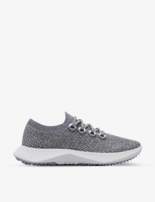 Shop Allbirds Womens Medium Grey (grey) Tree Dasher 2 Brand-print Woven Low-top Trainers