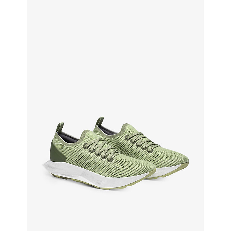 Shop Allbirds Womens Forage Green Tree Flyer Blizzard Low-top Woven Trainers