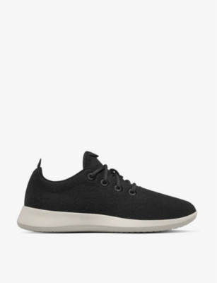 Allbirds Womens Natural Black Wool Runner Contrast-sole Wool Low-top Trainers