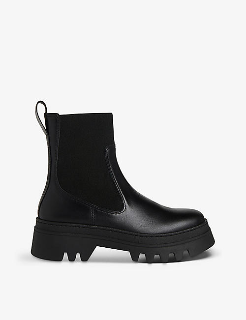 WHISTLES: Hatton chunky-soled leather Chelsea boots