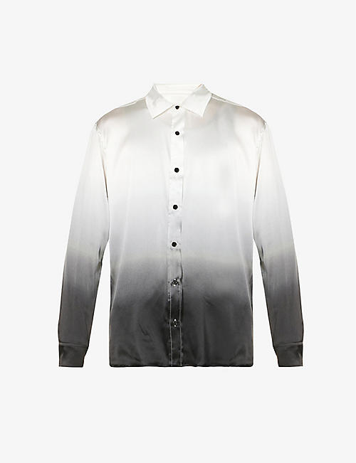 MJB - MARC JACQUES BURTON: Gradient-coloured relaxed-fit silk shirt
