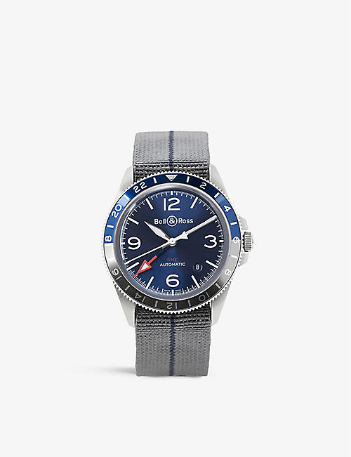 BUCHERER CERTIFIED PRE OWNED: Pre-loved Bell Ross BRV293-BLU-ST/SF stainless-steel and stretch-woven canvas automatic watch