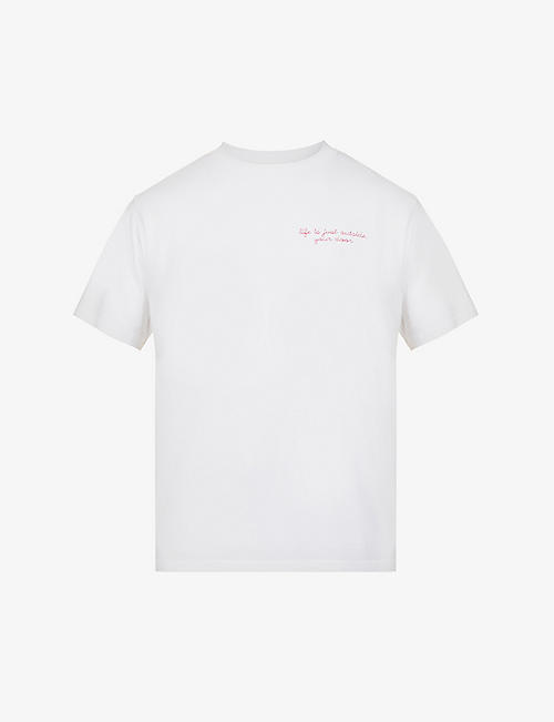 FORET: Wave short-sleeved organic-cotton T-shirt
