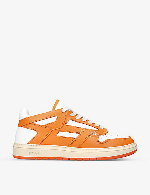 REPRESENT: Reptor leather low-top trainers