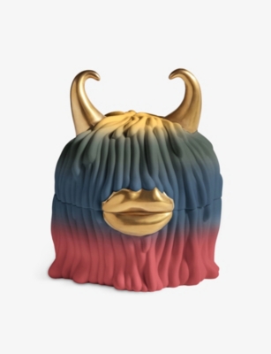 LOBJET: Haas Brothers Malibu Monster porcelain and 24ct gold-plated box and plates