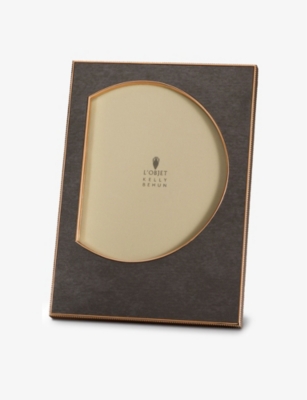 LOBJET: Kelly Behun Side Eye bevelled glass photo frame 7” x 5”
