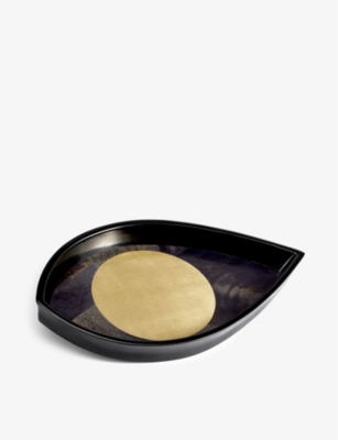 LOBJET: Kelly Behun Wide Eye shell and brass tray 30cm