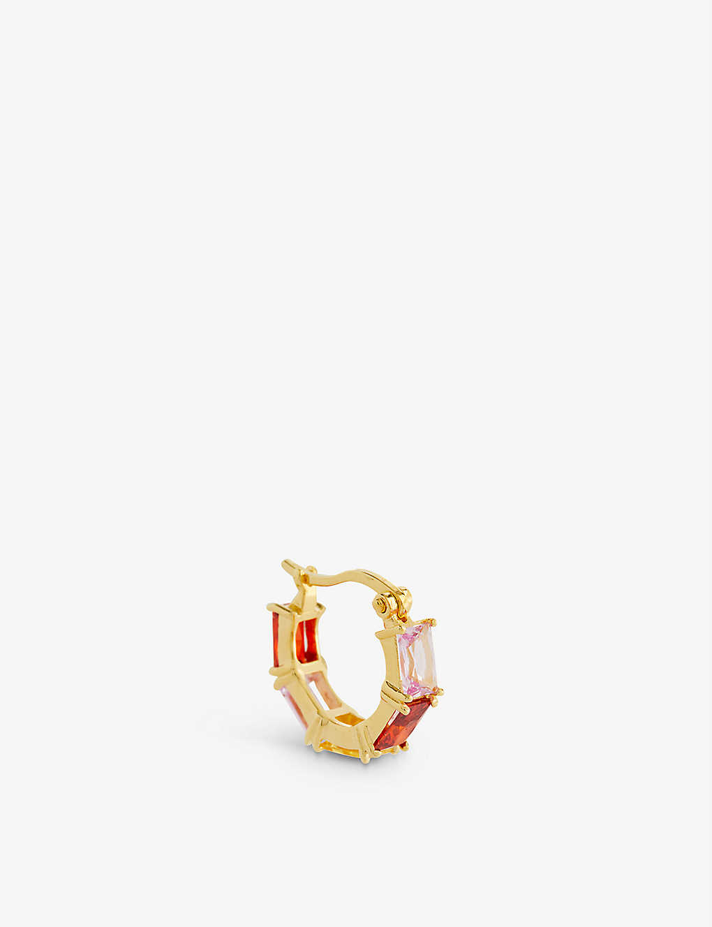 Anna + Nina Single Sunset 14ct Gold-plated Sterling-silver Earring In Multicolor