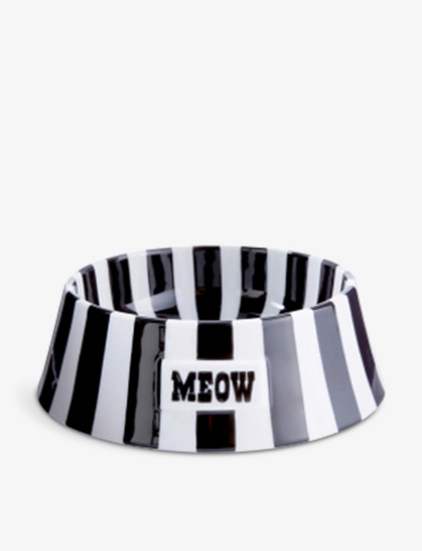 Meow porcelain pet bowl