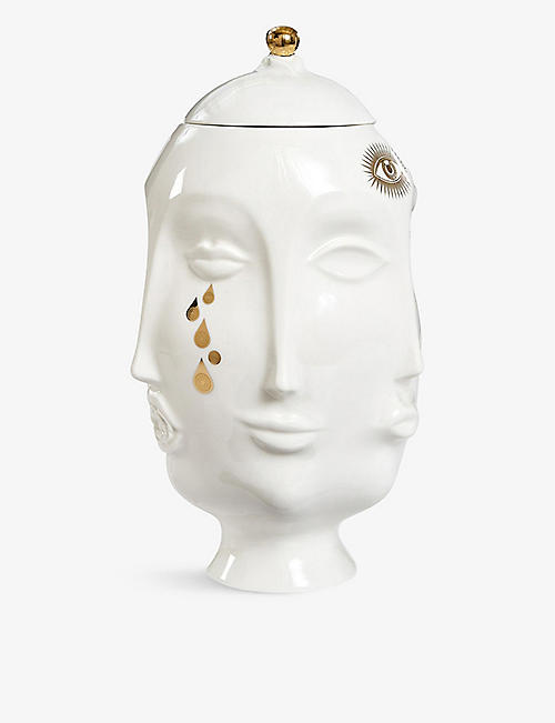 JONATHAN ADLER: Gilded Muse Frida porcelain urn 41cm