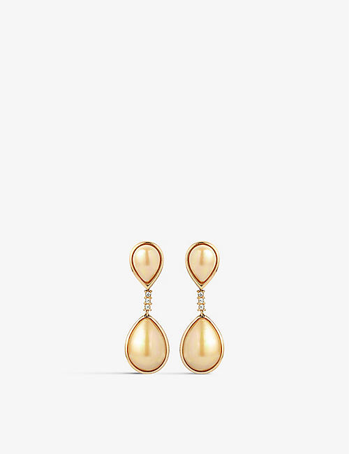 SUSAN CAPLAN: Pre-Loved Dior gold-plated and cubic-zirconia earrings