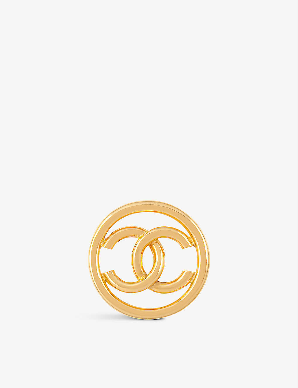 Susan Caplan Pre-loved Chanel Yellow Gold-plated Brooch In Multi
