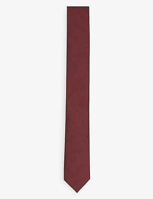 HUGO: Jacquard-woven silk tie