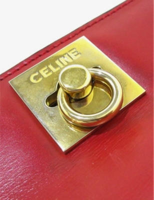 RESELFRIDGES: Pre-loved Celine engraved logo leather handbag