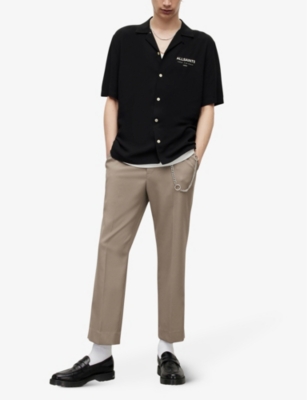 ALLSAINTS: Underground short-sleeved woven bowling shirt