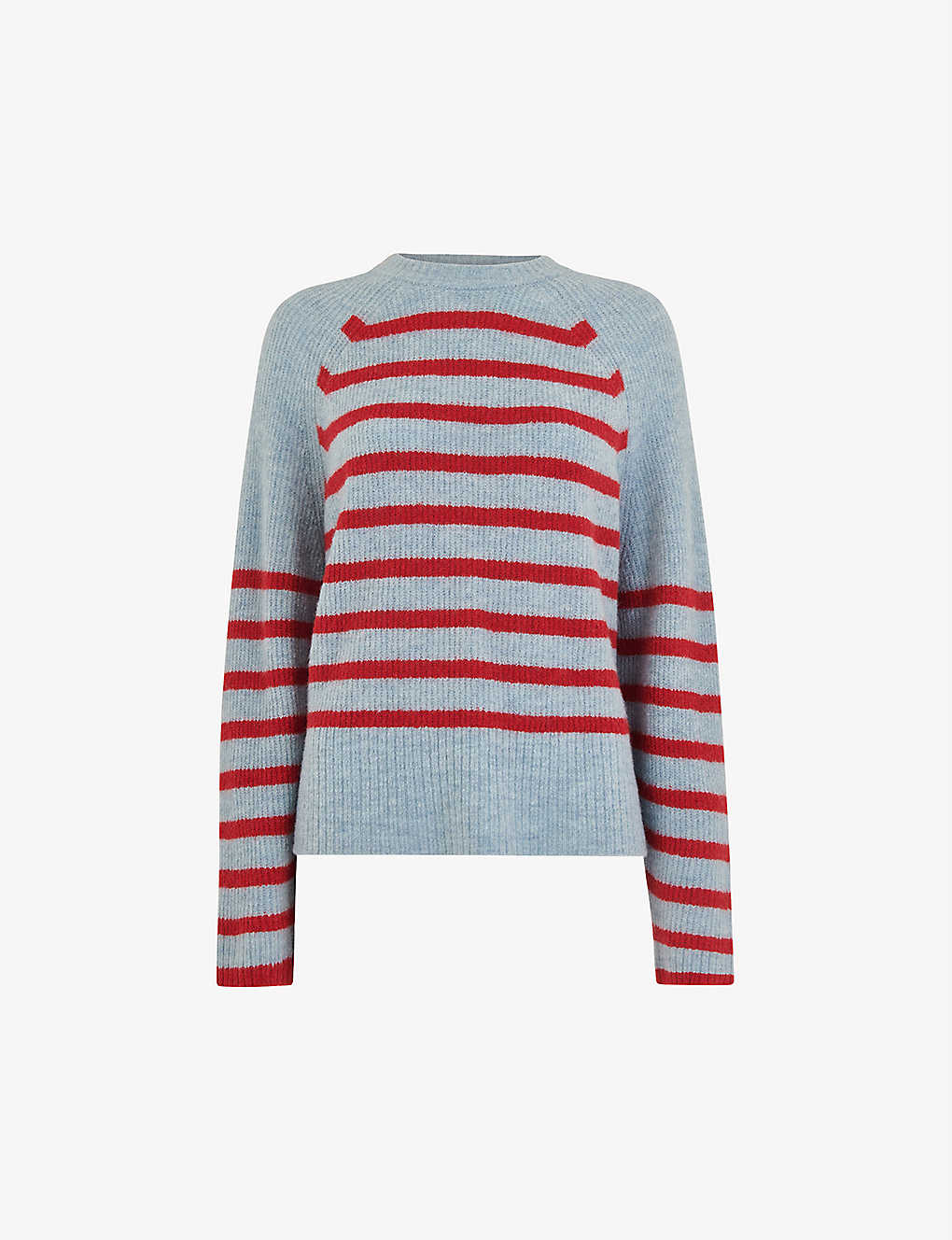 Whistles Womens Multi-coloured Eden Stripe-print Stretch-knit Jumper