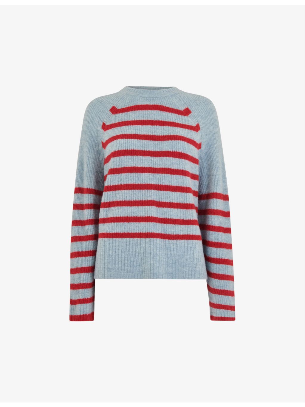 WHISTLES - Eden stripe-print stretch-knit jumper