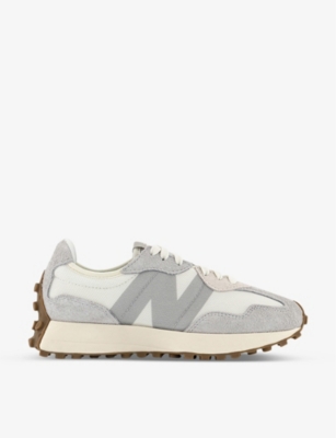 NEW BALANCE 327 low top suede and mesh trainers