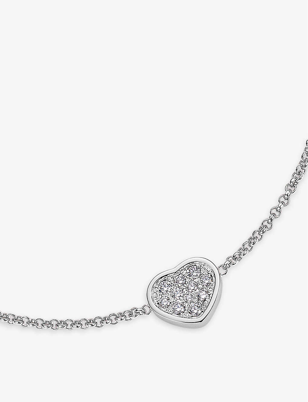 Chopard My Happy Hearts 18ct White-gold And 0.12ct Brilliant-cut Diamond Bracelet In White Gold