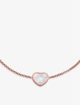 Chopard My Happy Hearts 18ct Rose-gold And Mother-of-pearl Bracelet In Rose Gold