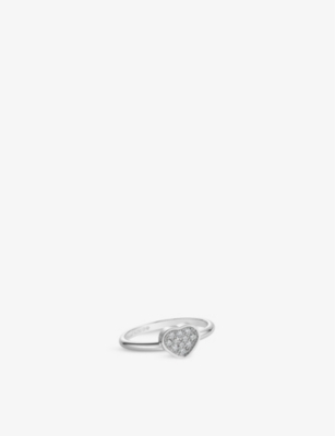 Chopard My Happy Hearts 18ct White-gold And 0.11ct Brilliant-cut Diamond Ring In White Gold