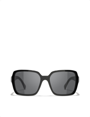 Pre-owned Chanel Womens Black Square Sunglasses