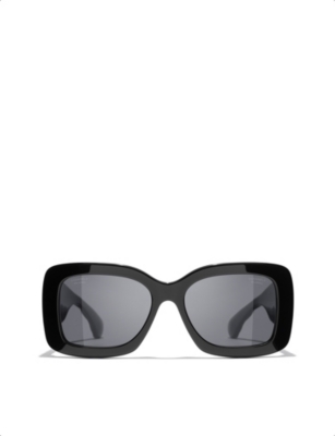 Chanel Women's Square Sunglasses - Black