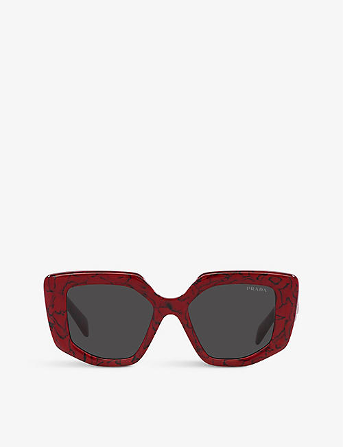PRADA: PR 14ZS square-frame acetate sunglasses