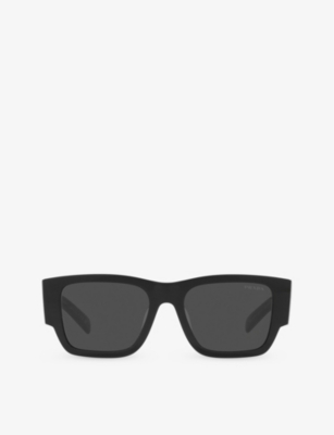Prada Womens Black Pr 10zs Square-frame Acetate Sunglasses