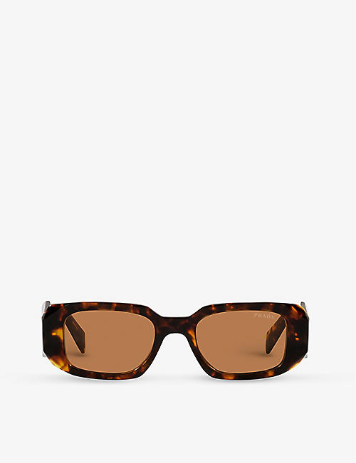 PRADA: PR 17WS rectangle-frame acetate sunglasses