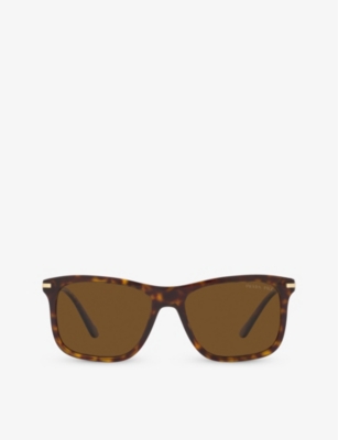Prada Womens Brown Pr 18ws Square-frame Acetate Sunglasses