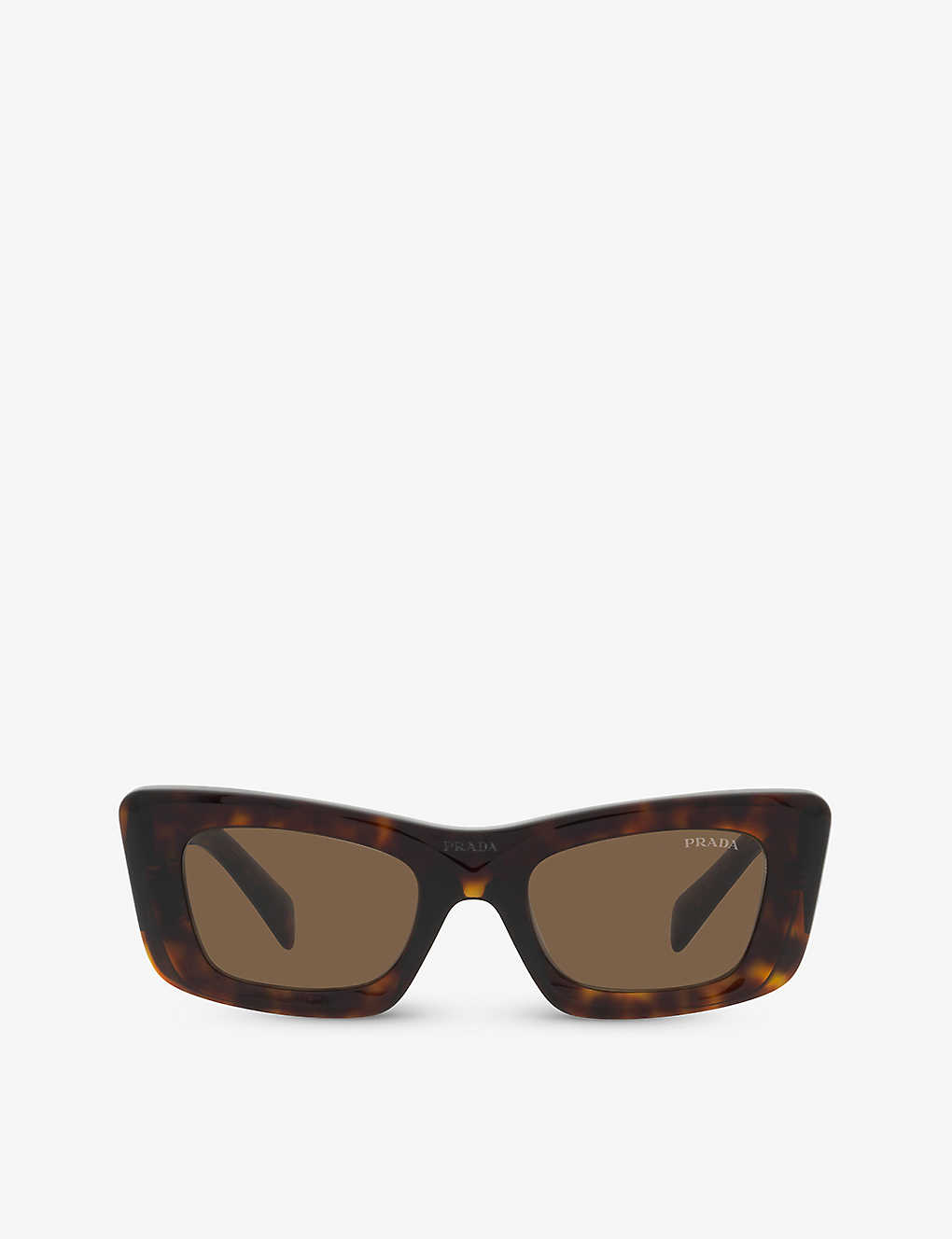 Shop Prada Women's Brown Pr 13zs Cat-eye Acetate Sunglasses