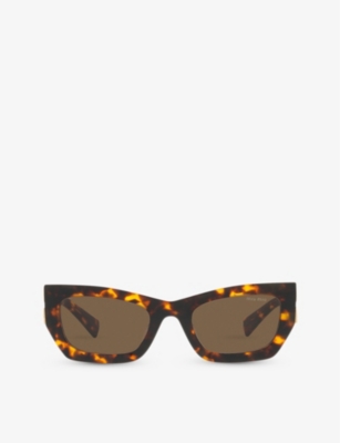 MIU MIU: MU 09WS rectangular-frame acetate sunglasses