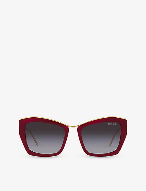 MIU MIU: MU 02YS cat-eye acetate sunglasses