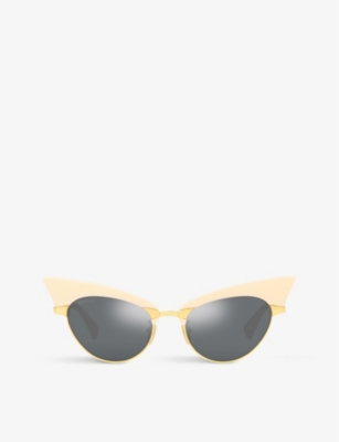 GUCCI: GG1131S metal cat eye-frame sunglasses