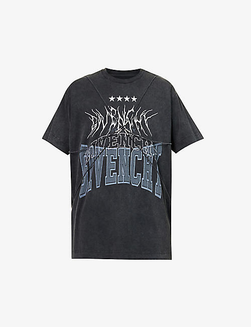 GIVENCHY: Harness graphic-print cotton-jersey T-shirt