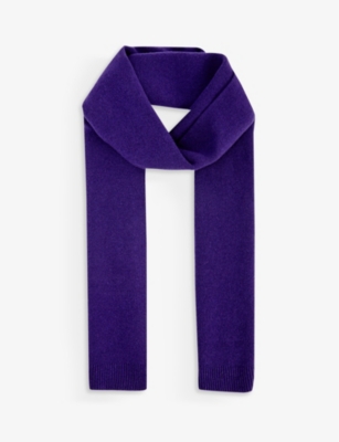 Colorful Standard Ribbed-edge Recycled Merino-wool Scarf In Ultra Violet