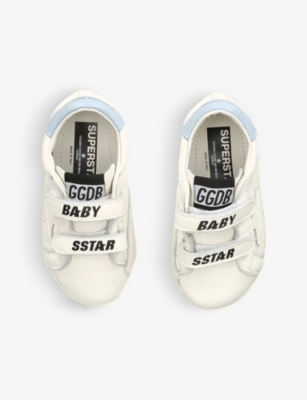 GOLDEN GOOSE: Baby Old School low-top leather trainers 6-12 months