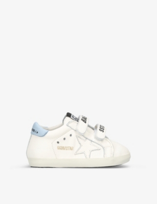 GOLDEN GOOSE: Baby Old School low-top leather trainers 6-12 months