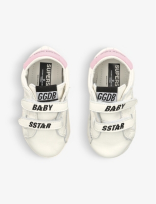 Shop Golden Goose White/oth Baby Old School Low-top Leather Trainers 6-12 Months