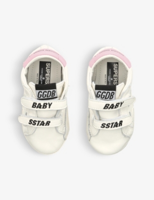 Golden Goose Baby Old School Low-top Leather Trainers 6-12 In White/oth