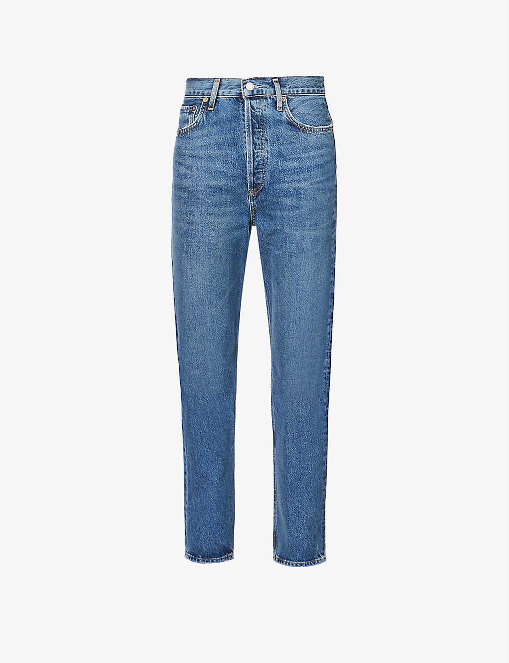 Shop Agolde Women's Range 90s Pinch Waist Straight-leg High-rise Jeans