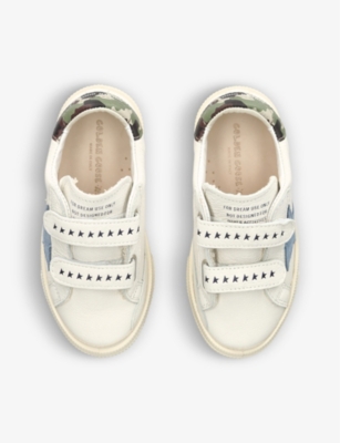 Golden Goose May Star-motif Leather Trainers 6 Months-5 Years In White/oth