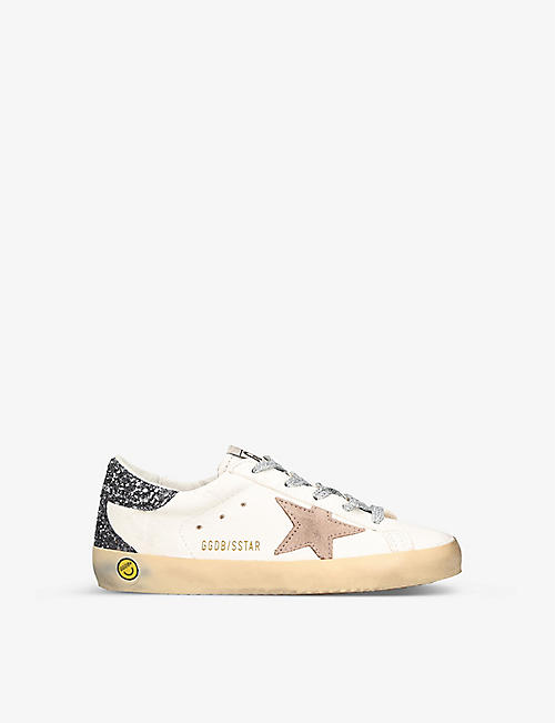 GOLDEN GOOSE: Superstar distressed leather trainers 6-9 years
