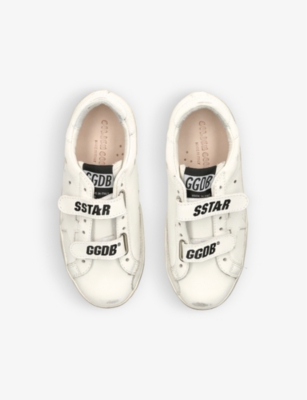 Shop Golden Goose Old Skool Low-top Leather Trainers 6-9 Years In White