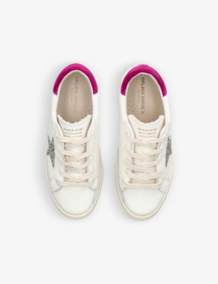 Shop Golden Goose Girls White/oth Kids May Star Leather Trainers 6-9 Years